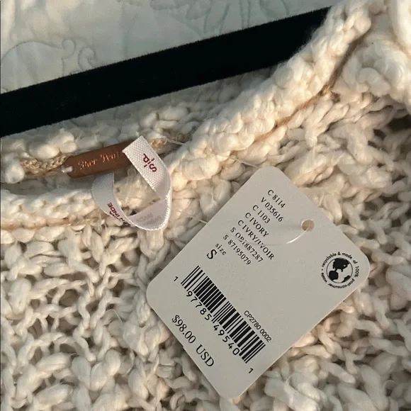 Free People Off-White Chunky Knit Sweater - Picture 4 of 9